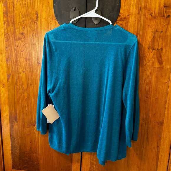 NWT Deep teal lightweight cardigan Chico's Size 2 Large - Picture 6 of 8